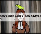 天堂2快捷键怎么失灵了-天堂2怎么切换窗口