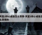 天堂2核心戒指怎么获得-天堂2核心戒指怎么获得的