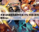 天堂2武器精炼精神攻击+5%-天堂2游戏精炼npc
