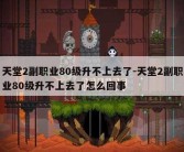 天堂2副职业80级升不上去了-天堂2副职业80级升不上去了怎么回事