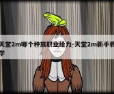 天堂2m哪个种族职业给力-天堂2m新手教学